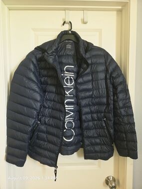 Calvin Klein Men's Navy Packable Down Jacket
